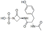 (3S)-3-[[(S)-2-Acetylamino-3-(4-hydroxyphenyl)-1-oxopropyl]amino]-2-oxo-1-azetidinesulfonic acid结构式