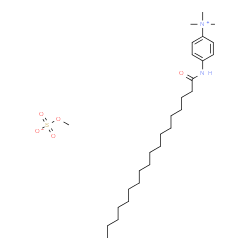 N,N,N-trimethyl-4-[(1-oxooctadecyl)amino]anilinium methyl sulphate结构式