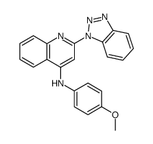 2-(benzotriazol-1-yl)-4-(4-methoxyanilino)quinoline结构式
