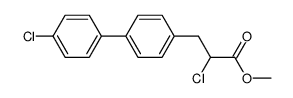 4-chloro-4'-(2-methoxycarbonyl-2-chloroethyl)biphenyl Structure