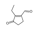 2-乙基-3-氧代-1-环戊烯-1-羧醛结构式