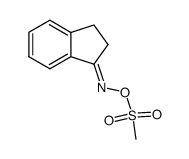 (E)-2,3-dihydro-1H-inden-1-oneO-methylsulfonyl oxime Structure