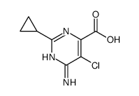 6-氨基-5-氯-2-环丙基嘧啶-4-甲酸结构式