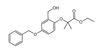 ethyl 2-(4-(benzyloxy)-2-(hydroxymethyl)phenoxy)-2-methylpropanoate结构式