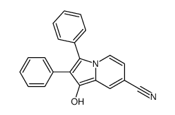 1-hydroxy-2,3-diphenylindolizine-7-carbonitrile Structure