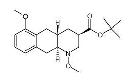 (+/-)-(3α,4aα,10aβ)-3-(tertbutoxycarbonyl)-1,2,3,4,4a,5,10,10a-octahydro-1,6-dimethoxybenzo(g)quinoline Structure