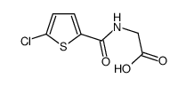 N-[(5-氯-2-噻吩基)羰基]甘氨酸结构式