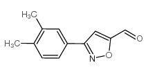 3-(3,4-二甲基苯基)-异噁唑-5-甲醛结构式