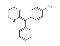 4-[1,3-dithian-2-ylidene(phenyl)methyl]phenol Structure