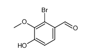 2-bromo-4-hydroxy-3-methoxy-benzaldehyde Structure