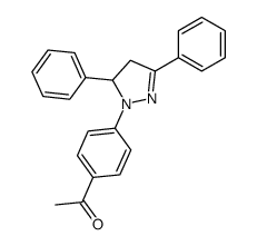 1-[4-(3,5-diphenyl-3,4-dihydropyrazol-2-yl)phenyl]ethanone结构式