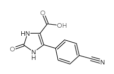 5-(4-氰苯基)-2,3-二氢-2-氧代-1H-咪唑-4-羧酸结构式