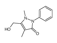 3-hydroxymethyl-2,4-dimethyl-1-phenyl-3-pyrazolin-5-one结构式