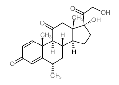 (6S,8S,9S,10R,13S,14S,17R)-17-hydroxy-17-(2-hydroxyacetyl)-6,10,13-trimethyl-6,7,8,9,12,14,15,16-octahydrocyclopenta[a]phenanthrene-3,11-dione Structure