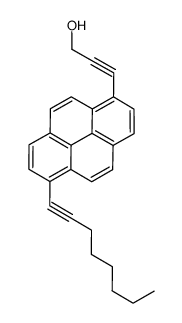 3-(6-oct-1-ynylpyren-1-yl)prop-2-yn-1-ol结构式
