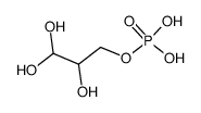 DL-glyceraldehyde 3-phosphate, hydrate aldehyde form Structure