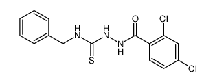 N-benzyl-2-(2,4-dichlorobenzoyl)hydrazine-1-carbothioamide结构式