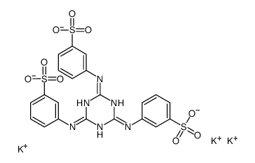 tripotassium 3,3',3''-(1,3,5-triazine-2,4,6-triyltriimino)tris(benzenesulphonate) structure