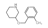 3-[(2-methylphenyl)methoxy]piperidine结构式