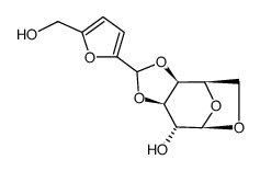 1,6-anhydro-3,4-O-(5-(hydroxymethyl)-2-furfurylidene)-β-D-galactopyranose结构式