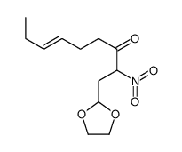 1-(1,3-dioxolan-2-yl)-2-nitronon-6-en-3-one结构式