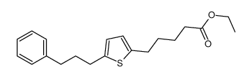 ethyl 5-[5-(3-phenylpropyl)thiophen-2-yl]pentanoate结构式