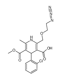 2-(2-azidoethoxy)methyl-3-carboxy-4-(2-chlorophenyl)-5-methoxycarbonyl-6-methyl-1,4-dihydropyridine Structure