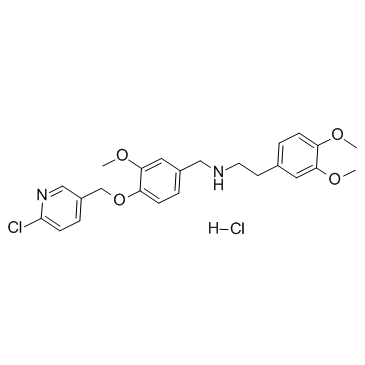 N-[[4-[(6-氯-3-吡啶基)甲氧基]-3-甲氧基苯基]甲基]-3,4-二甲氧基苯乙胺盐酸盐图片