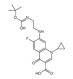 N-(tert-Butoxycarbonyl) Desethylene Ciprofloxacin structure