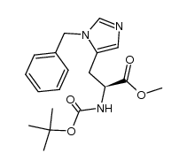 N-(tert-butoxycarbonyl)-3-(phenylmethyl)-L-histidine,methyl ester Structure