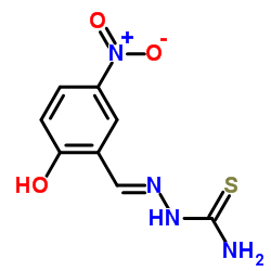 2-HYDROXY-5-NITROBENZALDEHYDE THIOSEMICARBAZONE结构式