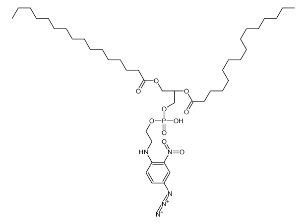1,2-dipalmitoyl-sn-glycerol 3-((((4-azido-2-nitrophenyl)amino)ethyl)phosphate)结构式