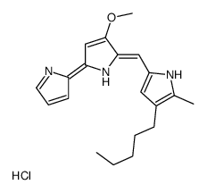 (2E,5E)-3-methoxy-2-[(5-methyl-4-pentyl-1H-pyrrol-2-yl)methylidene]-5-pyrrol-2-ylidenepyrrole,hydrochloride Structure