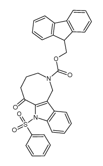 (9H-fluoren-9-yl)methyl 6-oxo-7-(phenylsulfonyl)-3,4,5,6-tetrahydro-1H-azocino[4,3-b]indole-2(7H)-carboxylate Structure