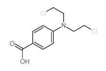 Benzoic acid,4-[bis(2-chloroethyl)amino]- Structure