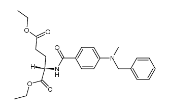 diethyl N-[p-(N-benzyl-N-methylamino)benzoyl]-L-glutamate Structure
