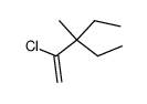 3-ethyl-2-chloro-3-methyl-pent-1-ene结构式