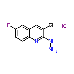 6-氟-2-肼基-3-甲基喹啉盐酸盐结构式