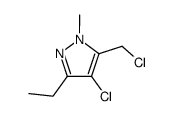4氯-5-氯甲基-3-乙基- 1-甲基吡唑结构式