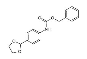 N-Cbz-4-(1,3-二氧戊环-2-基)苯胺结构式