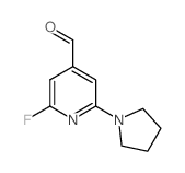 2-氟-6-(吡咯烷-1-基)异烟醛结构式