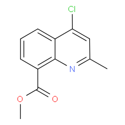4-氯-2-甲基喹啉-8-甲酸甲酯结构式
