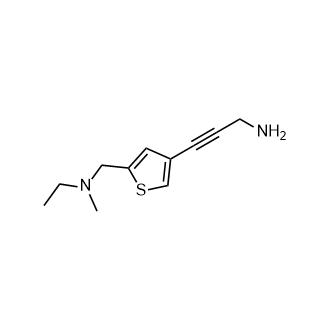 3-(5-((乙基(甲基)氨基)甲基)噻吩-3-基)丙-2-炔-1-胺结构式