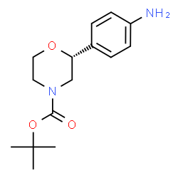 (R)-2-(4-氨基苯基)吗啉-4-羧酸叔丁酯结构式