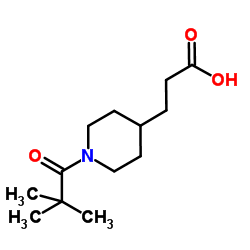 3-[1-(2,2-dimethylpropanoyl)piperidin-4-yl]propanoic acid Structure
