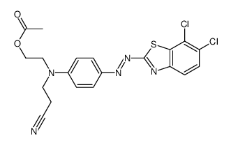 Propanenitrile, 3-[[2-(acetyloxy)ethyl][4- [(6,7-dichloro-2-benzothiazolyl)azo]phenyl]amino ]-结构式