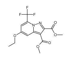 dimethyl 5-(ethyloxy)-7-(trifluoromethyl)pyrazolo[1,5-a]pyridine-2,3-dicarboxylate Structure
