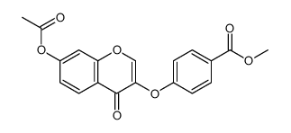 methyl 4-(7-acetyloxy-4-oxochromen-3-yl)oxybenzoate结构式