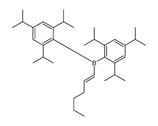 hex-1-enyl-bis[2,4,6-tri(propan-2-yl)phenyl]borane结构式