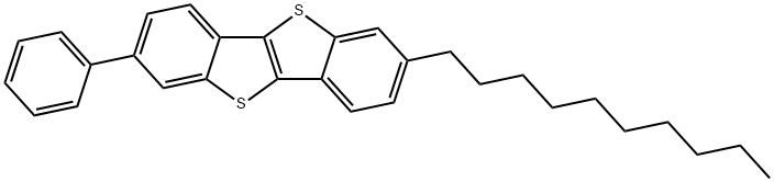 2-癸基-7-苯基[1]苯并噻吩并[3,2-B][1]苯并噻吩结构式